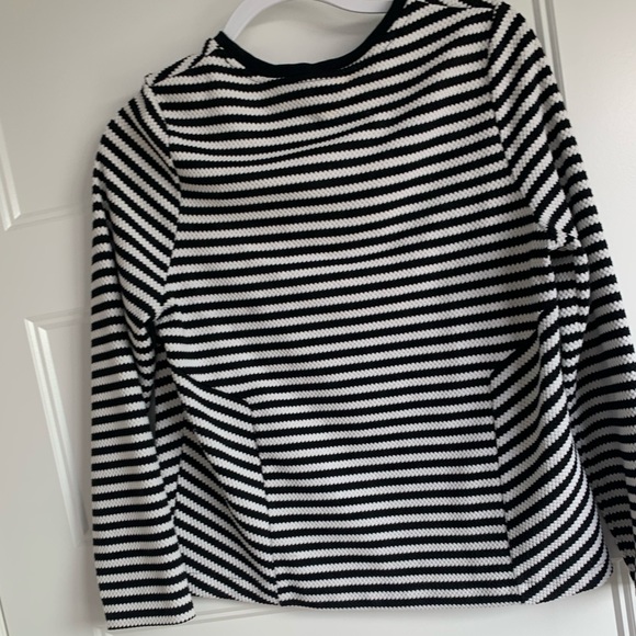 Topshop | Textured Stripe Sweatshirt - Picture 11 of 11